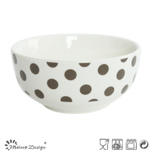 13cm de porcelaine blanche avec un bol de riz complet